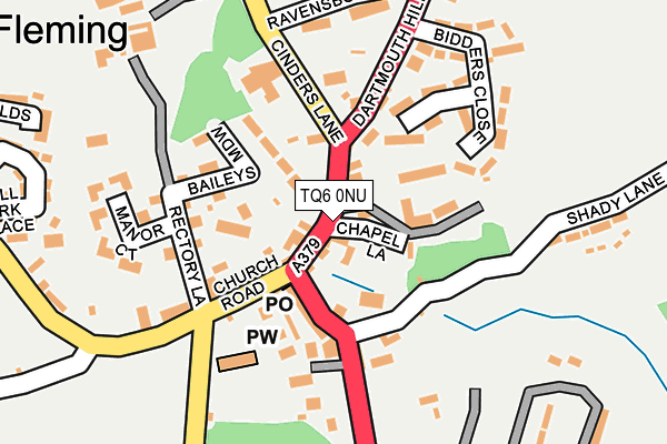 TQ6 0NU map - OS OpenMap – Local (Ordnance Survey)