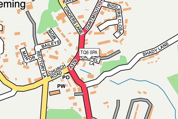 TQ6 0PA map - OS OpenMap – Local (Ordnance Survey)