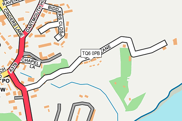 TQ6 0PB map - OS OpenMap – Local (Ordnance Survey)