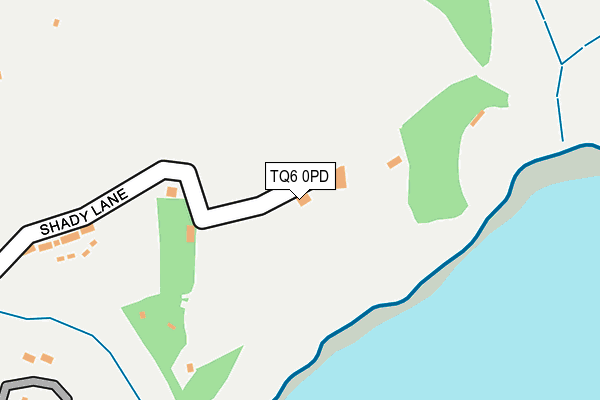 TQ6 0PD map - OS OpenMap – Local (Ordnance Survey)