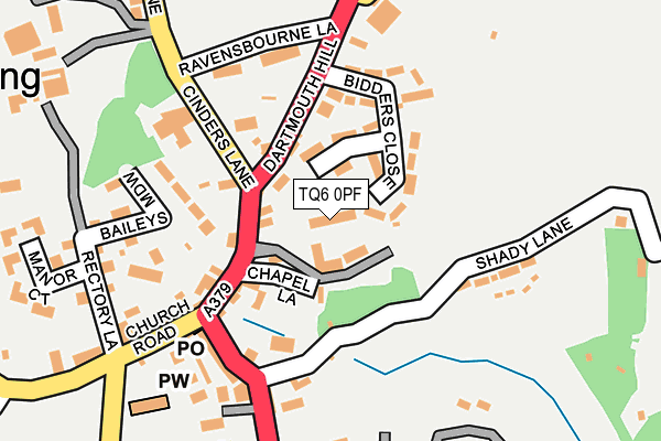 TQ6 0PF map - OS OpenMap – Local (Ordnance Survey)