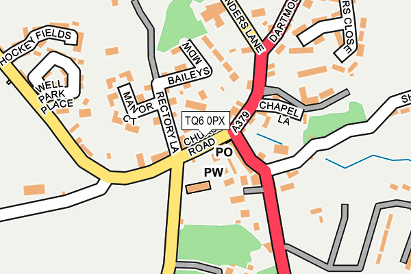 TQ6 0PX map - OS OpenMap – Local (Ordnance Survey)