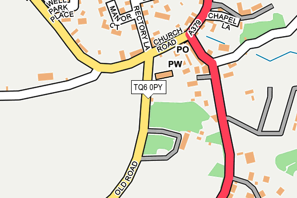 TQ6 0PY map - OS OpenMap – Local (Ordnance Survey)