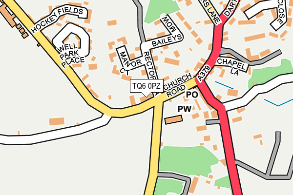 TQ6 0PZ map - OS OpenMap – Local (Ordnance Survey)