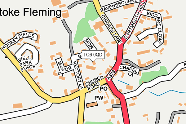 TQ6 0QD map - OS OpenMap – Local (Ordnance Survey)