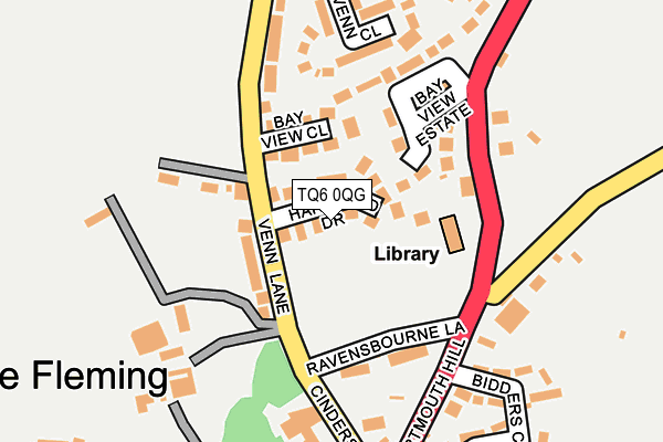 TQ6 0QG map - OS OpenMap – Local (Ordnance Survey)