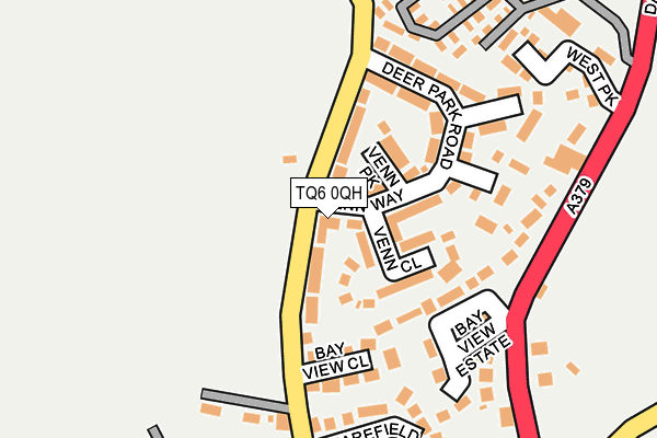TQ6 0QH map - OS OpenMap – Local (Ordnance Survey)