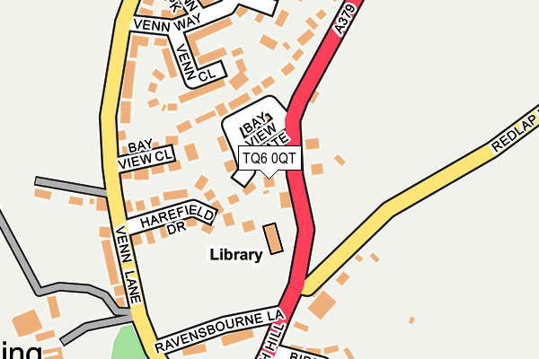 TQ6 0QT map - OS OpenMap – Local (Ordnance Survey)
