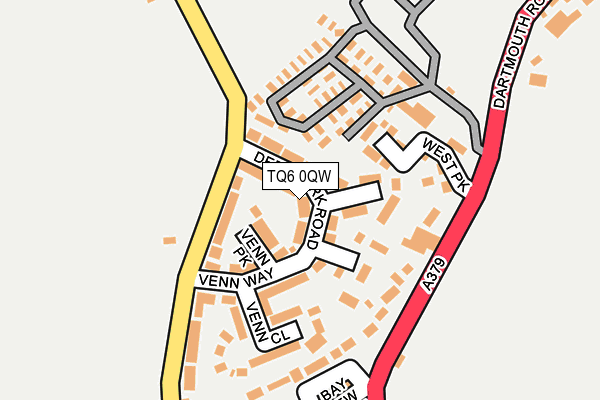 TQ6 0QW map - OS OpenMap – Local (Ordnance Survey)