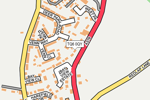 TQ6 0QY map - OS OpenMap – Local (Ordnance Survey)