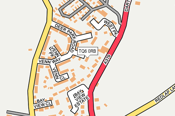 TQ6 0RB map - OS OpenMap – Local (Ordnance Survey)