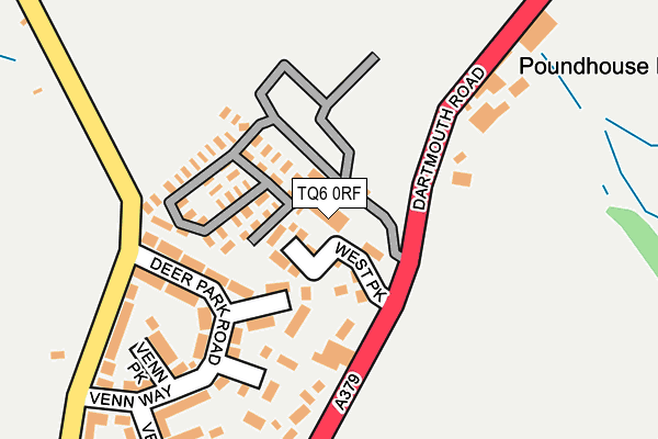 TQ6 0RF map - OS OpenMap – Local (Ordnance Survey)