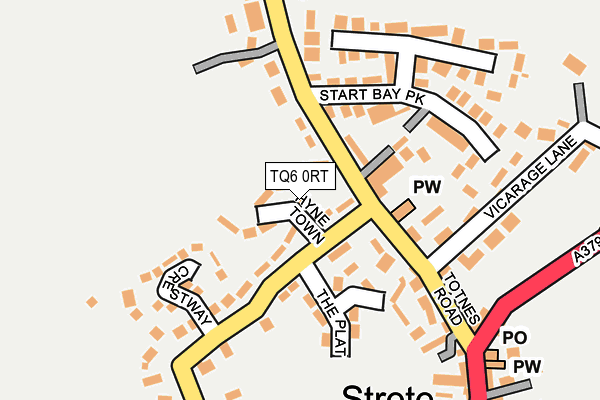 TQ6 0RT map - OS OpenMap – Local (Ordnance Survey)