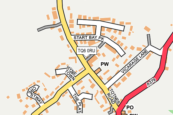 TQ6 0RU map - OS OpenMap – Local (Ordnance Survey)