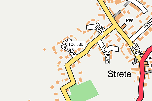 TQ6 0SD map - OS OpenMap – Local (Ordnance Survey)