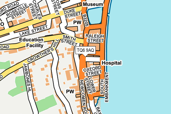 TQ6 9AQ map - OS OpenMap – Local (Ordnance Survey)