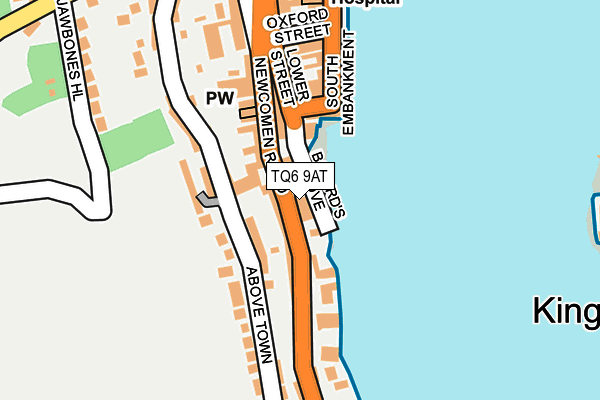 TQ6 9AT map - OS OpenMap – Local (Ordnance Survey)