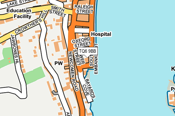 TQ6 9BB map - OS OpenMap – Local (Ordnance Survey)