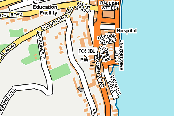 TQ6 9BL map - OS OpenMap – Local (Ordnance Survey)