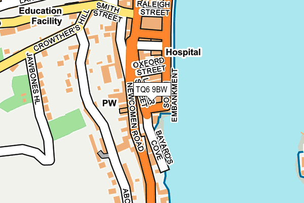 TQ6 9BW map - OS OpenMap – Local (Ordnance Survey)