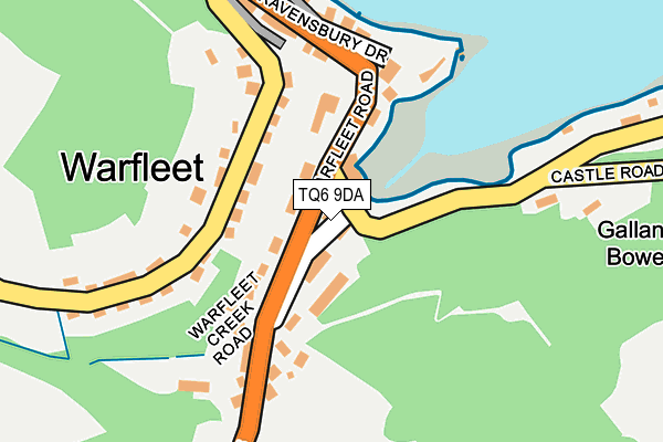 TQ6 9DA map - OS OpenMap – Local (Ordnance Survey)