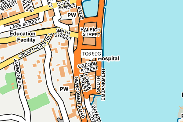 TQ6 9DG map - OS OpenMap – Local (Ordnance Survey)