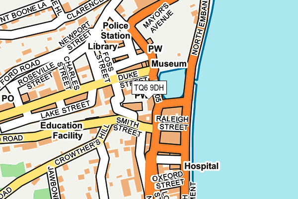 TQ6 9DH map - OS OpenMap – Local (Ordnance Survey)