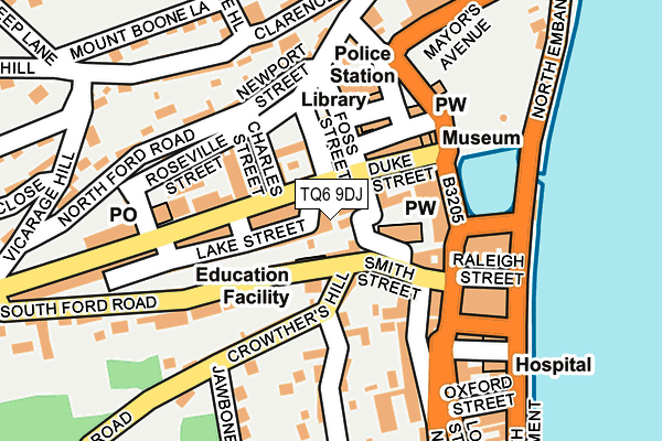 TQ6 9DJ map - OS OpenMap – Local (Ordnance Survey)