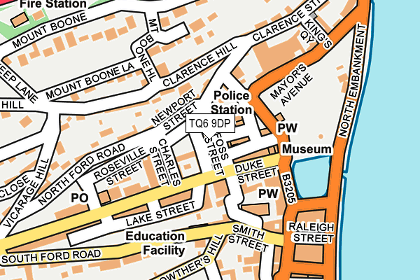 TQ6 9DP map - OS OpenMap – Local (Ordnance Survey)