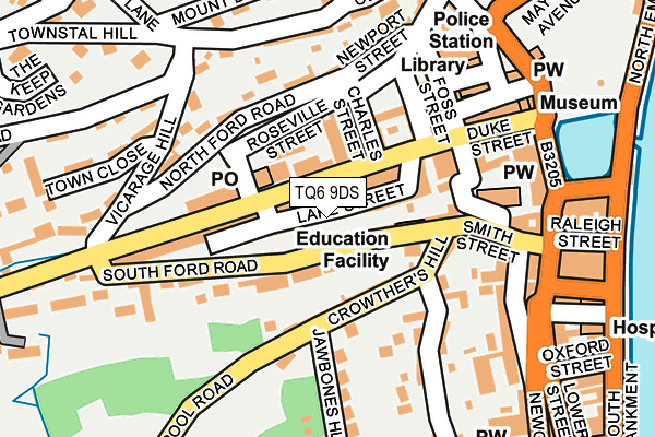 TQ6 9DS map - OS OpenMap – Local (Ordnance Survey)