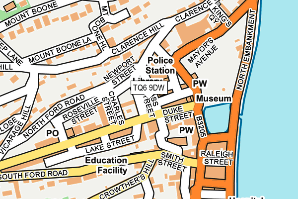 TQ6 9DW map - OS OpenMap – Local (Ordnance Survey)