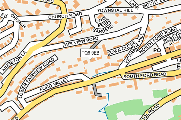 TQ6 9EB map - OS OpenMap – Local (Ordnance Survey)