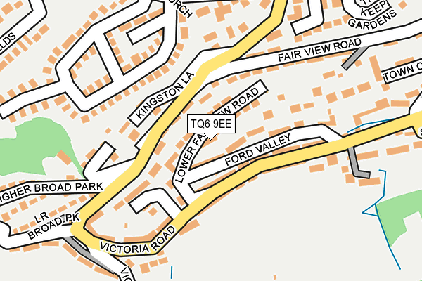 TQ6 9EE map - OS OpenMap – Local (Ordnance Survey)