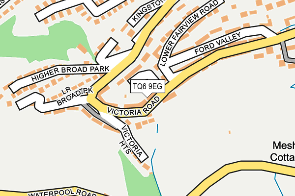 TQ6 9EG map - OS OpenMap – Local (Ordnance Survey)