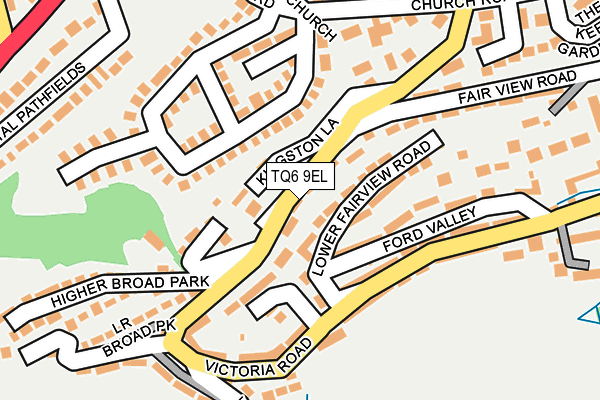 TQ6 9EL map - OS OpenMap – Local (Ordnance Survey)