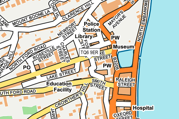 TQ6 9ER map - OS OpenMap – Local (Ordnance Survey)