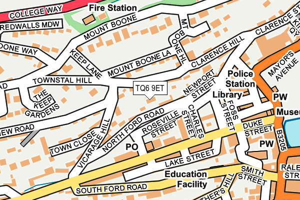 TQ6 9ET map - OS OpenMap – Local (Ordnance Survey)