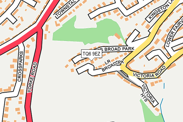 TQ6 9EZ map - OS OpenMap – Local (Ordnance Survey)