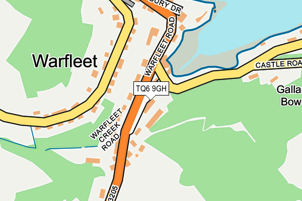 TQ6 9GH map - OS OpenMap – Local (Ordnance Survey)