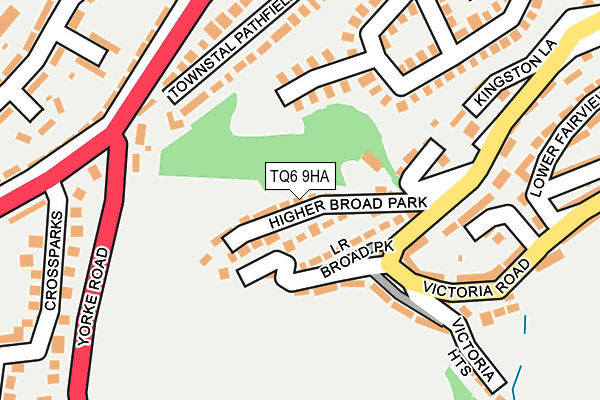TQ6 9HA map - OS OpenMap – Local (Ordnance Survey)