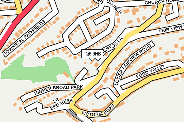 TQ6 9HB map - OS OpenMap – Local (Ordnance Survey)