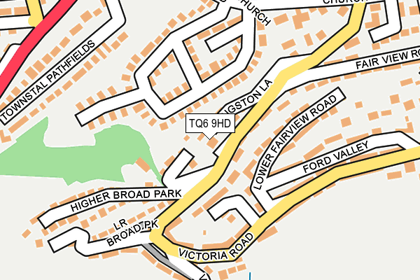TQ6 9HD map - OS OpenMap – Local (Ordnance Survey)