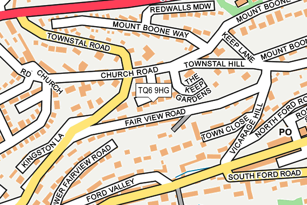 TQ6 9HG map - OS OpenMap – Local (Ordnance Survey)