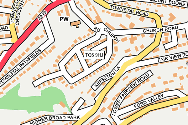 TQ6 9HJ map - OS OpenMap – Local (Ordnance Survey)