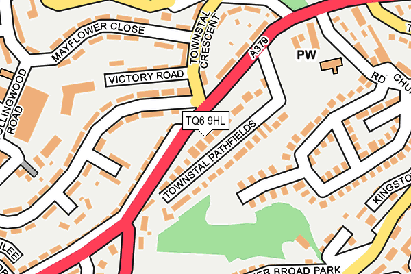TQ6 9HL map - OS OpenMap – Local (Ordnance Survey)
