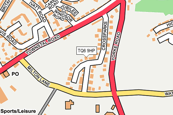 TQ6 9HP map - OS OpenMap – Local (Ordnance Survey)
