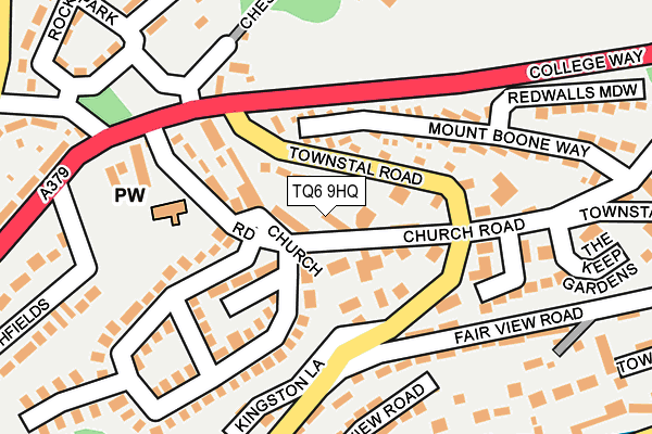 Map of ASHLEIGH COURT (DARTMOUTH) LIMITED at local scale