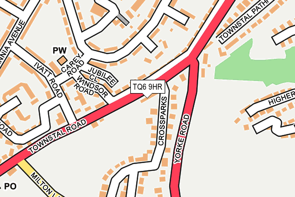 TQ6 9HR map - OS OpenMap – Local (Ordnance Survey)