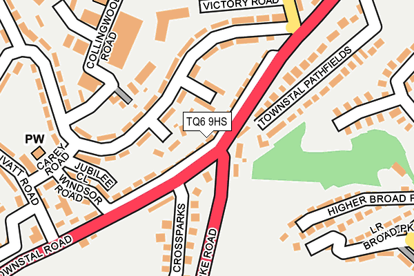 TQ6 9HS map - OS OpenMap – Local (Ordnance Survey)