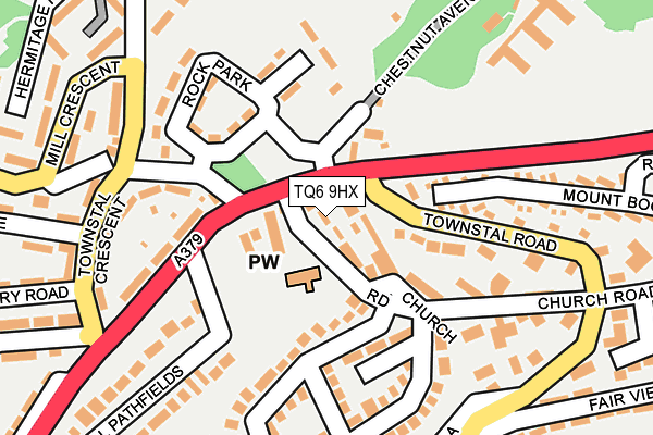 TQ6 9HX map - OS OpenMap – Local (Ordnance Survey)